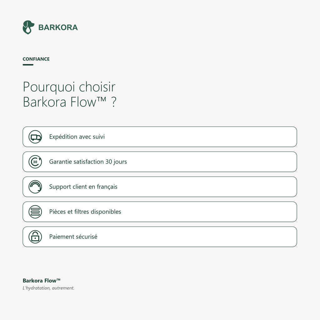 Barkora Flow™ – Fontaine à eau premium en acier inoxydable