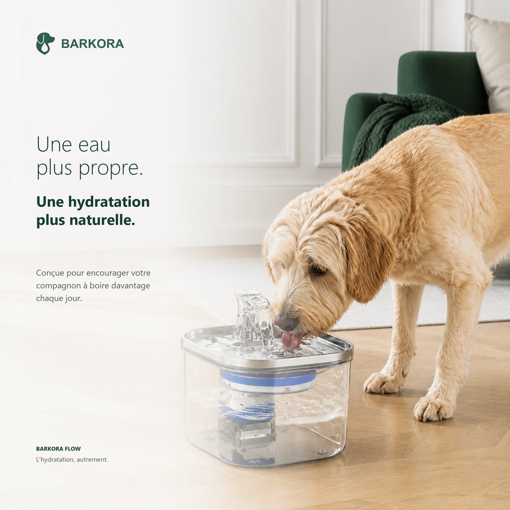 Barkora Flow™ – Fontaine à eau premium en acier inoxydable