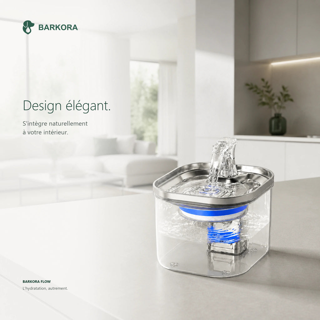 Barkora Flow™ – Fontaine à eau premium en acier inoxydable
